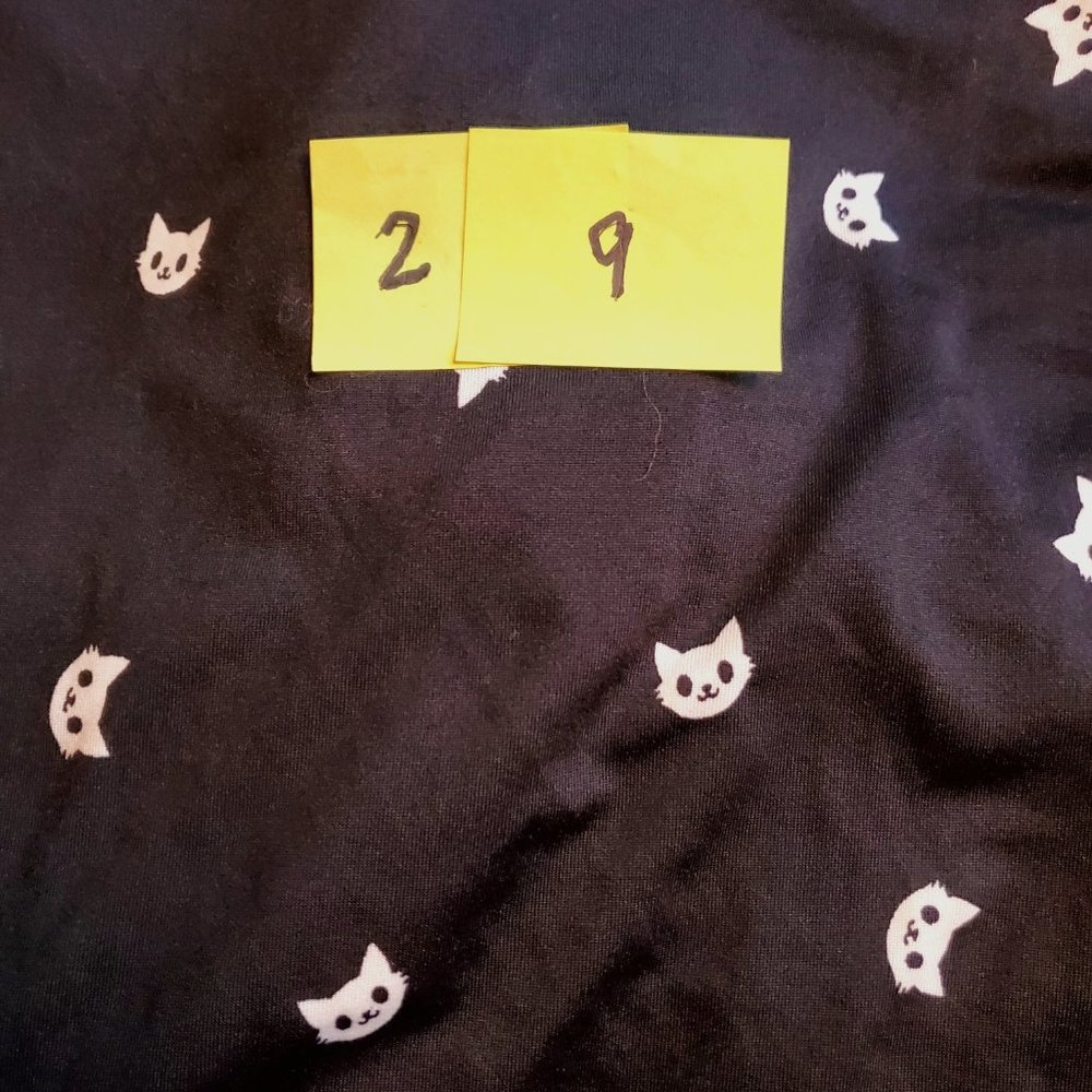 LLR Michelle Wrap Dress size 3x Black w. white cat heads